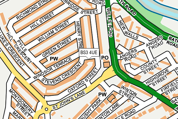 BS3 4UE map - OS OpenMap – Local (Ordnance Survey)