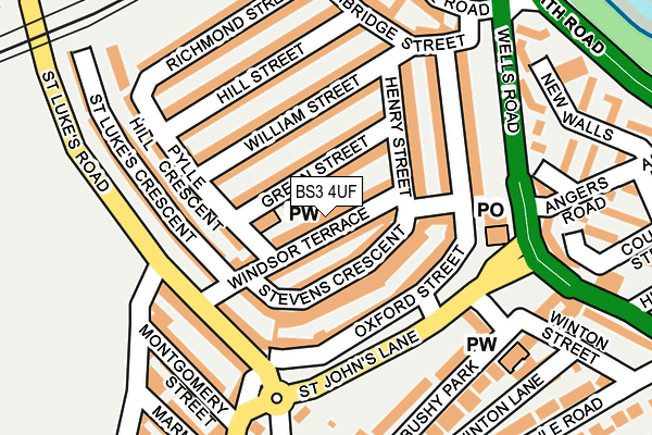 BS3 4UF map - OS OpenMap – Local (Ordnance Survey)