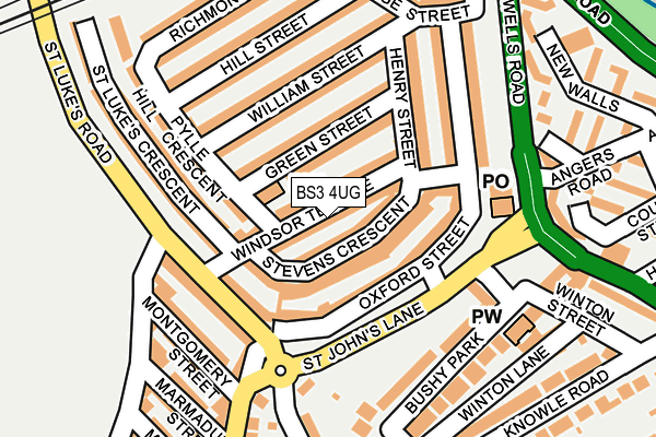 BS3 4UG map - OS OpenMap – Local (Ordnance Survey)