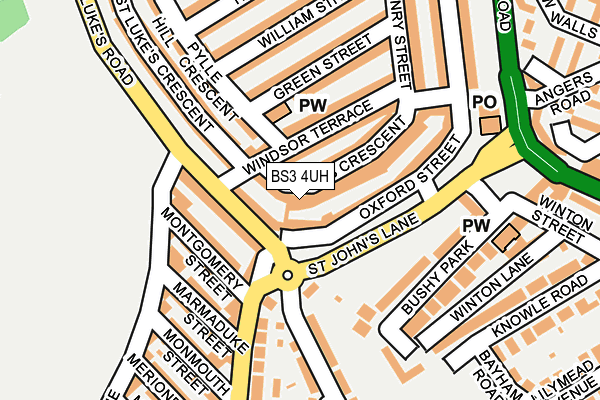 BS3 4UH map - OS OpenMap – Local (Ordnance Survey)