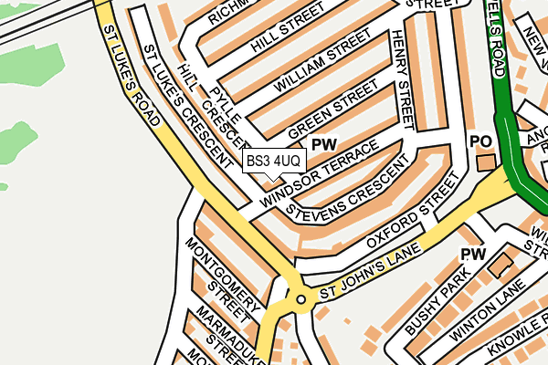 BS3 4UQ map - OS OpenMap – Local (Ordnance Survey)
