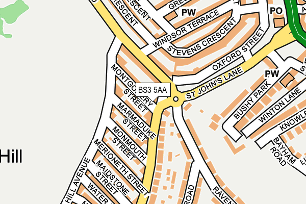 BS3 5AA map - OS OpenMap – Local (Ordnance Survey)