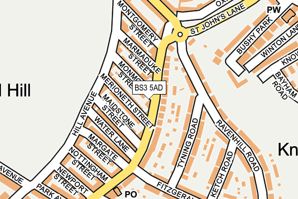 BS3 5AD map - OS OpenMap – Local (Ordnance Survey)