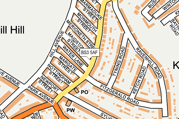 BS3 5AF map - OS OpenMap – Local (Ordnance Survey)