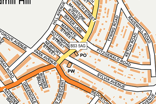 BS3 5AG map - OS OpenMap – Local (Ordnance Survey)
