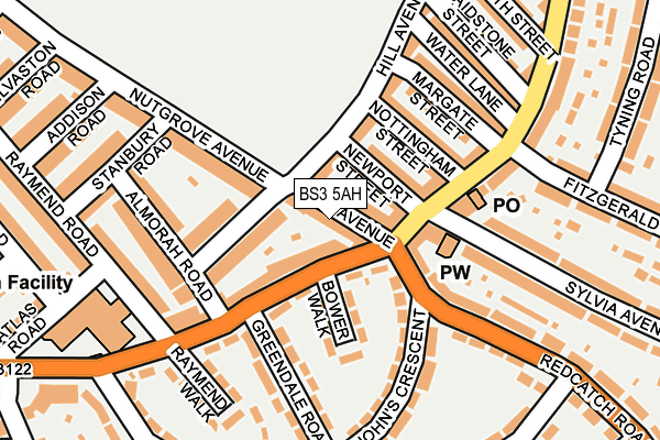 BS3 5AH map - OS OpenMap – Local (Ordnance Survey)