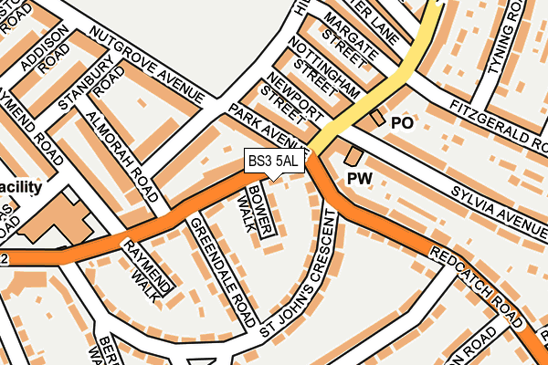 BS3 5AL map - OS OpenMap – Local (Ordnance Survey)