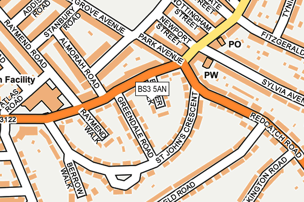 BS3 5AN map - OS OpenMap – Local (Ordnance Survey)
