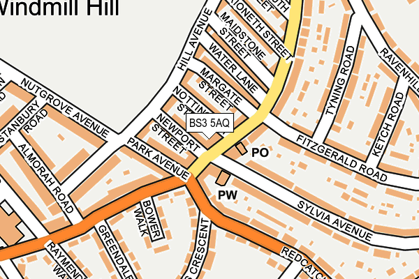 BS3 5AQ map - OS OpenMap – Local (Ordnance Survey)