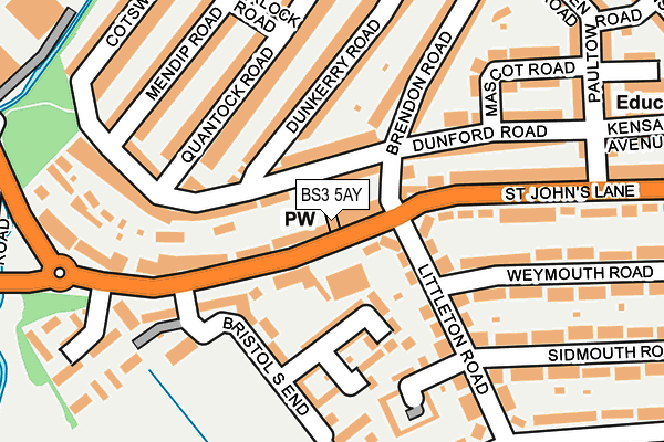 BS3 5AY map - OS OpenMap – Local (Ordnance Survey)