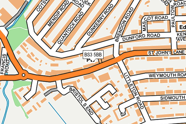BS3 5BB map - OS OpenMap – Local (Ordnance Survey)
