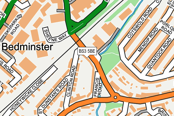 BS3 5BE map - OS OpenMap – Local (Ordnance Survey)