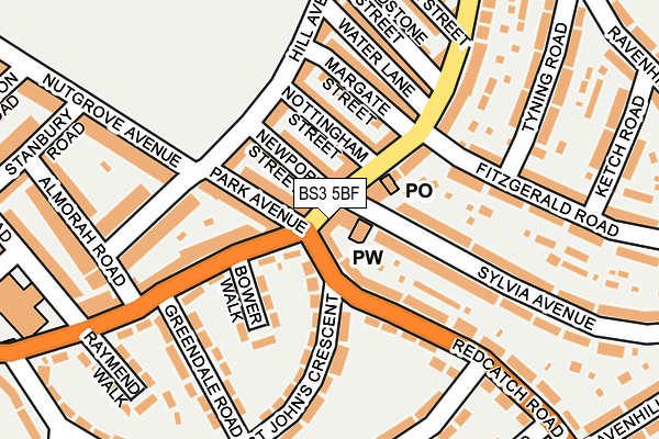 BS3 5BF map - OS OpenMap – Local (Ordnance Survey)
