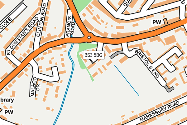 BS3 5BG map - OS OpenMap – Local (Ordnance Survey)