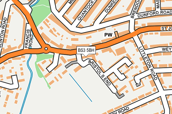 BS3 5BH map - OS OpenMap – Local (Ordnance Survey)