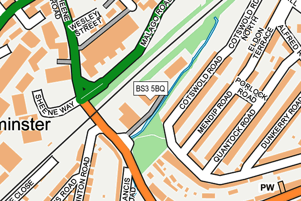 BS3 5BQ map - OS OpenMap – Local (Ordnance Survey)