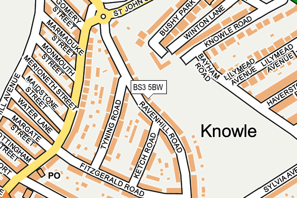 BS3 5BW map - OS OpenMap – Local (Ordnance Survey)