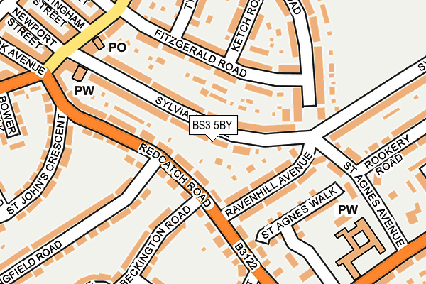 BS3 5BY map - OS OpenMap – Local (Ordnance Survey)