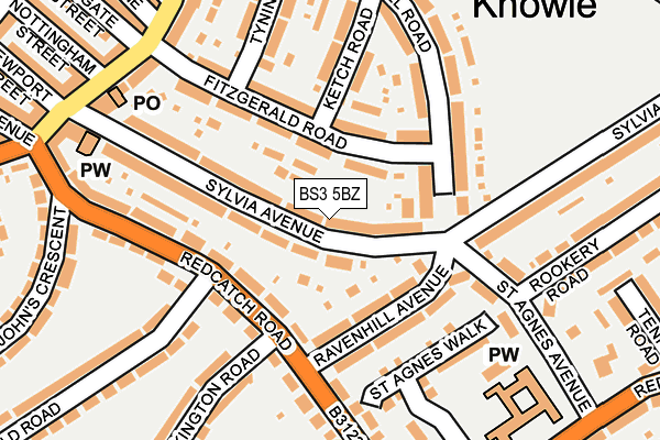 BS3 5BZ map - OS OpenMap – Local (Ordnance Survey)