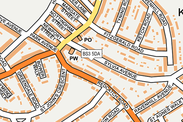 BS3 5DA map - OS OpenMap – Local (Ordnance Survey)