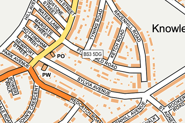 BS3 5DG map - OS OpenMap – Local (Ordnance Survey)