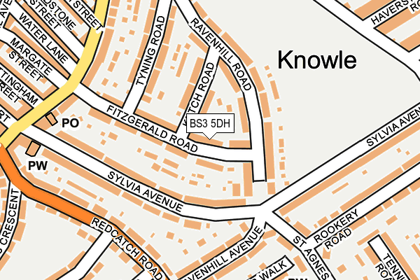 BS3 5DH map - OS OpenMap – Local (Ordnance Survey)