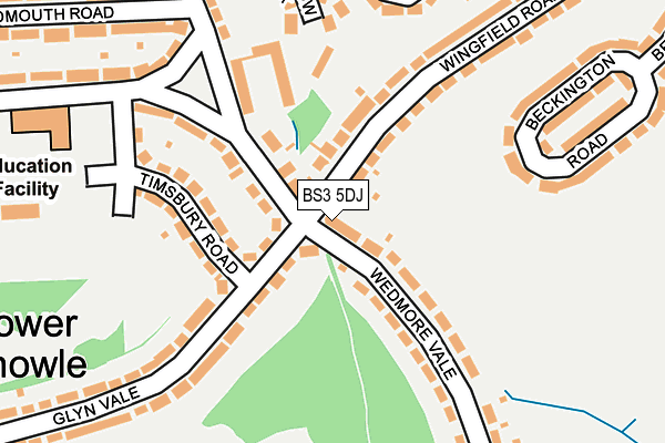 BS3 5DJ map - OS OpenMap – Local (Ordnance Survey)