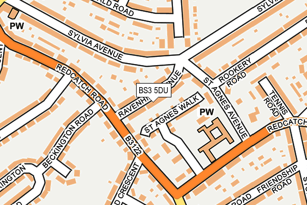 BS3 5DU map - OS OpenMap – Local (Ordnance Survey)
