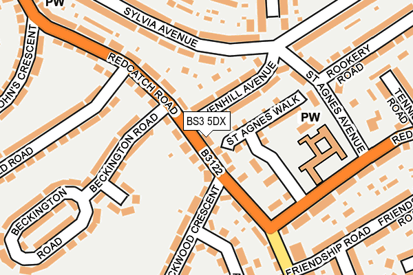 BS3 5DX map - OS OpenMap – Local (Ordnance Survey)