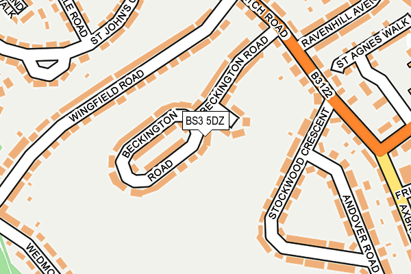 BS3 5DZ map - OS OpenMap – Local (Ordnance Survey)