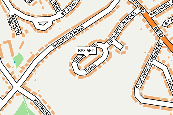 BS3 5ED map - OS OpenMap – Local (Ordnance Survey)
