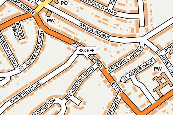 BS3 5EE map - OS OpenMap – Local (Ordnance Survey)