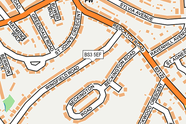 BS3 5EF map - OS OpenMap – Local (Ordnance Survey)