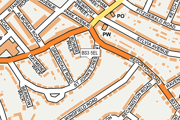 BS3 5EL map - OS OpenMap – Local (Ordnance Survey)
