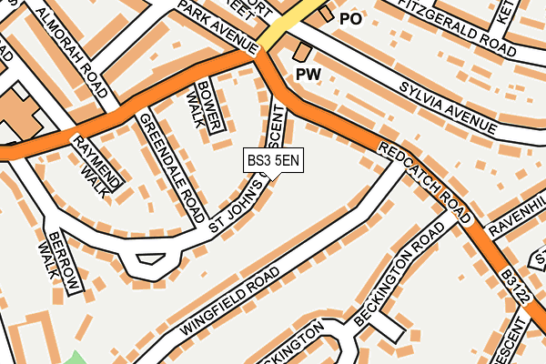 BS3 5EN map - OS OpenMap – Local (Ordnance Survey)