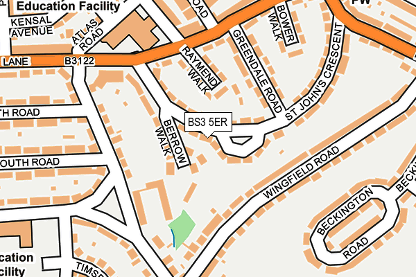 BS3 5ER map - OS OpenMap – Local (Ordnance Survey)
