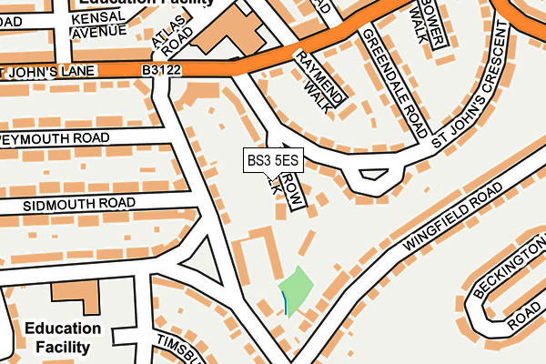 BS3 5ES map - OS OpenMap – Local (Ordnance Survey)