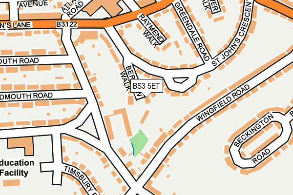 BS3 5ET map - OS OpenMap – Local (Ordnance Survey)