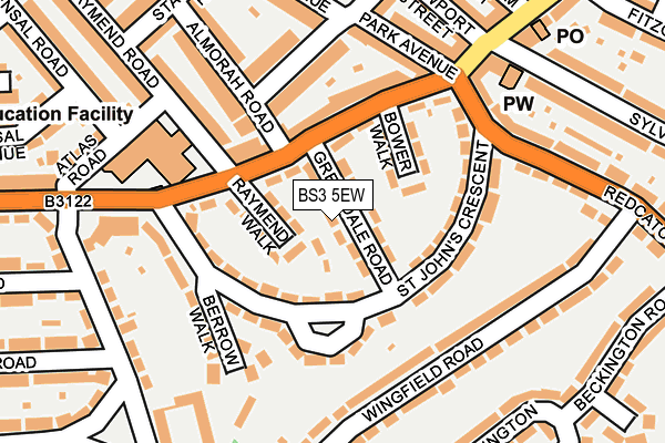 BS3 5EW map - OS OpenMap – Local (Ordnance Survey)