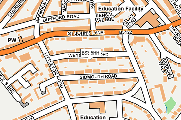 BS3 5HH map - OS OpenMap – Local (Ordnance Survey)