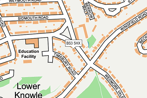 BS3 5HX map - OS OpenMap – Local (Ordnance Survey)