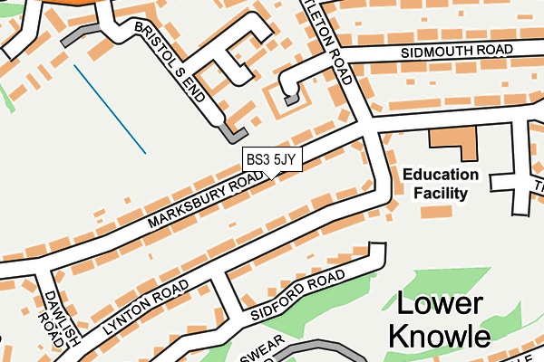 BS3 5JY map - OS OpenMap – Local (Ordnance Survey)