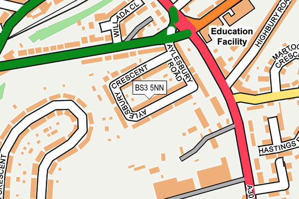 BS3 5NN map - OS OpenMap – Local (Ordnance Survey)
