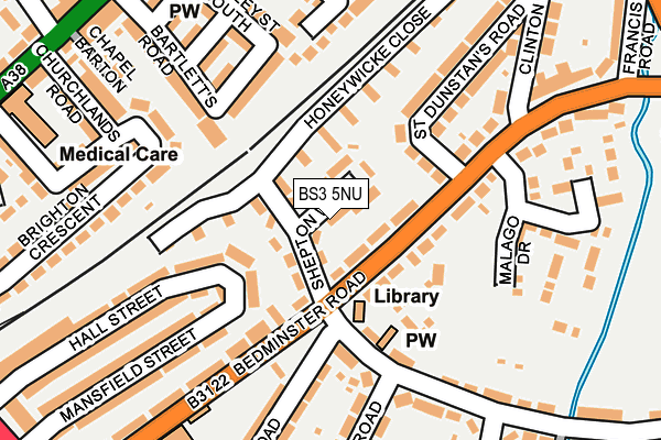 BS3 5NU map - OS OpenMap – Local (Ordnance Survey)