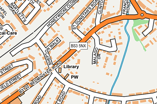 BS3 5NX map - OS OpenMap – Local (Ordnance Survey)