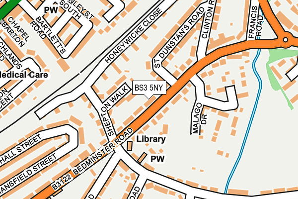 BS3 5NY map - OS OpenMap – Local (Ordnance Survey)