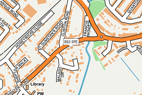 BS3 5PE map - OS OpenMap – Local (Ordnance Survey)