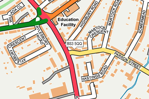 BS3 5QQ map - OS OpenMap – Local (Ordnance Survey)