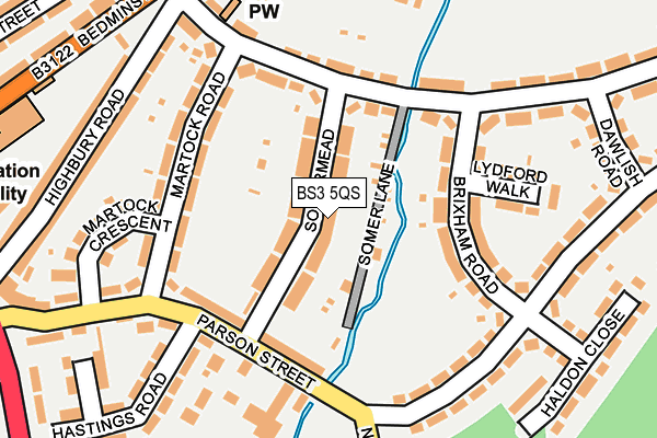 BS3 5QS map - OS OpenMap – Local (Ordnance Survey)
