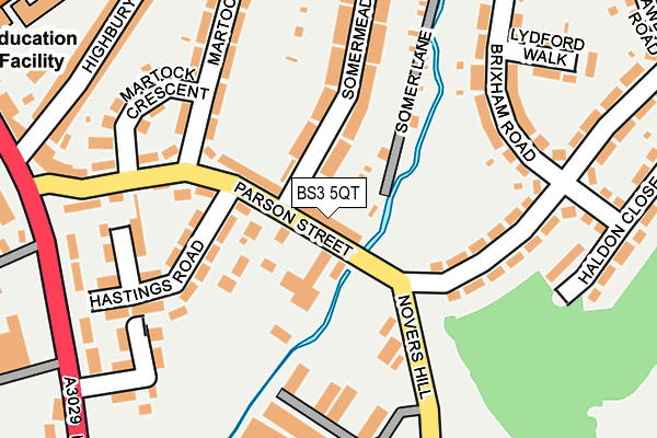 BS3 5QT map - OS OpenMap – Local (Ordnance Survey)